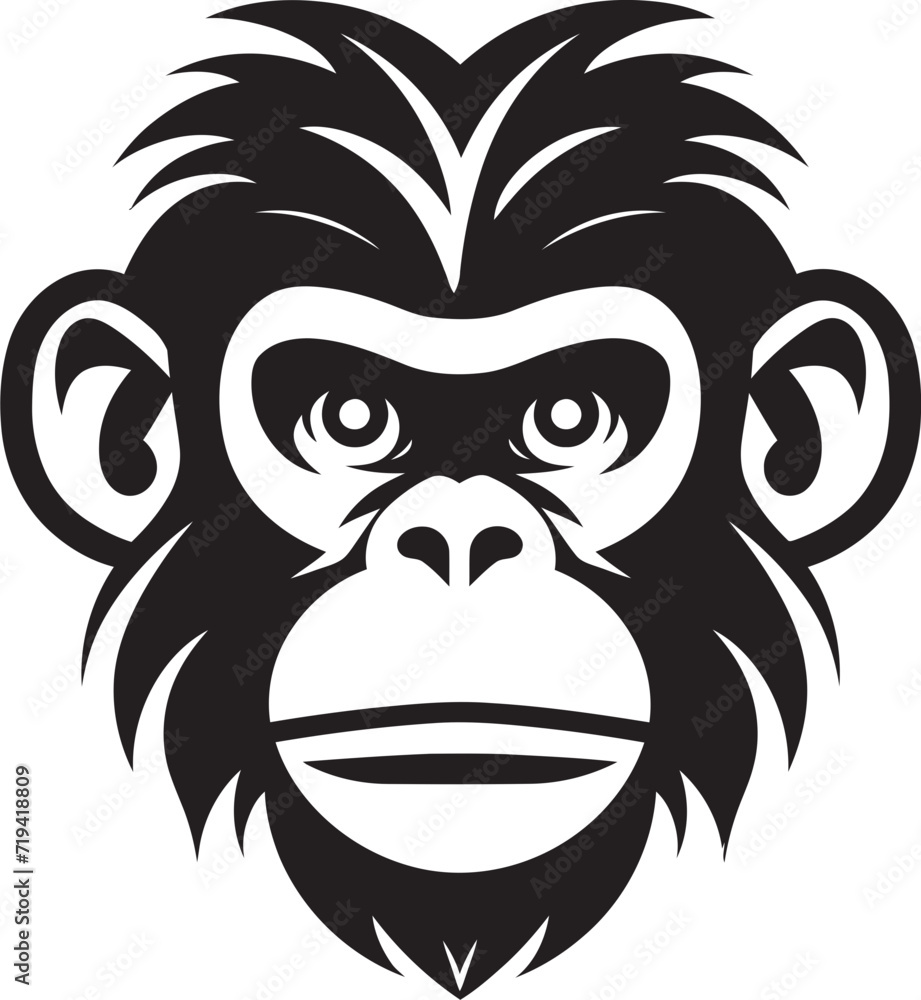 Ebony Euphoria Vectorized Ape DesignsInkwell Whispers Black Monkey Vectors