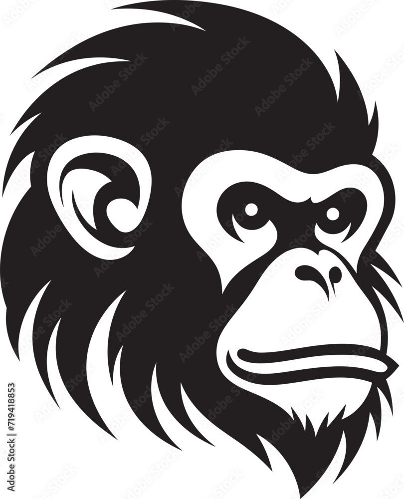 Midnight Musings Blackened Ape ArtShadowed Splendor Monkey Vector Sketches