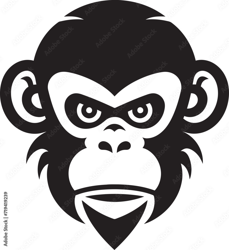 Ink Infused Dark Primate VectorsShadows in Swing Black Monkey Vectors