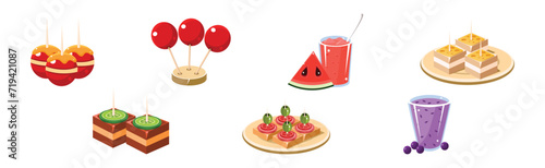 Picnic Food Flat Item and Object Vector Set