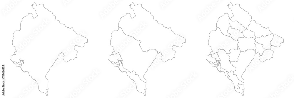 Montenegro map. Map of Montenegro