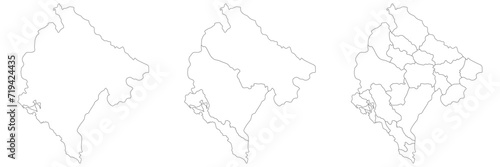 Montenegro map. Map of Montenegro