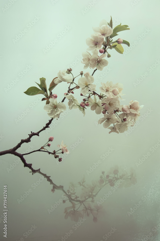 apple tree branch with flowers apple tree branch with flowers