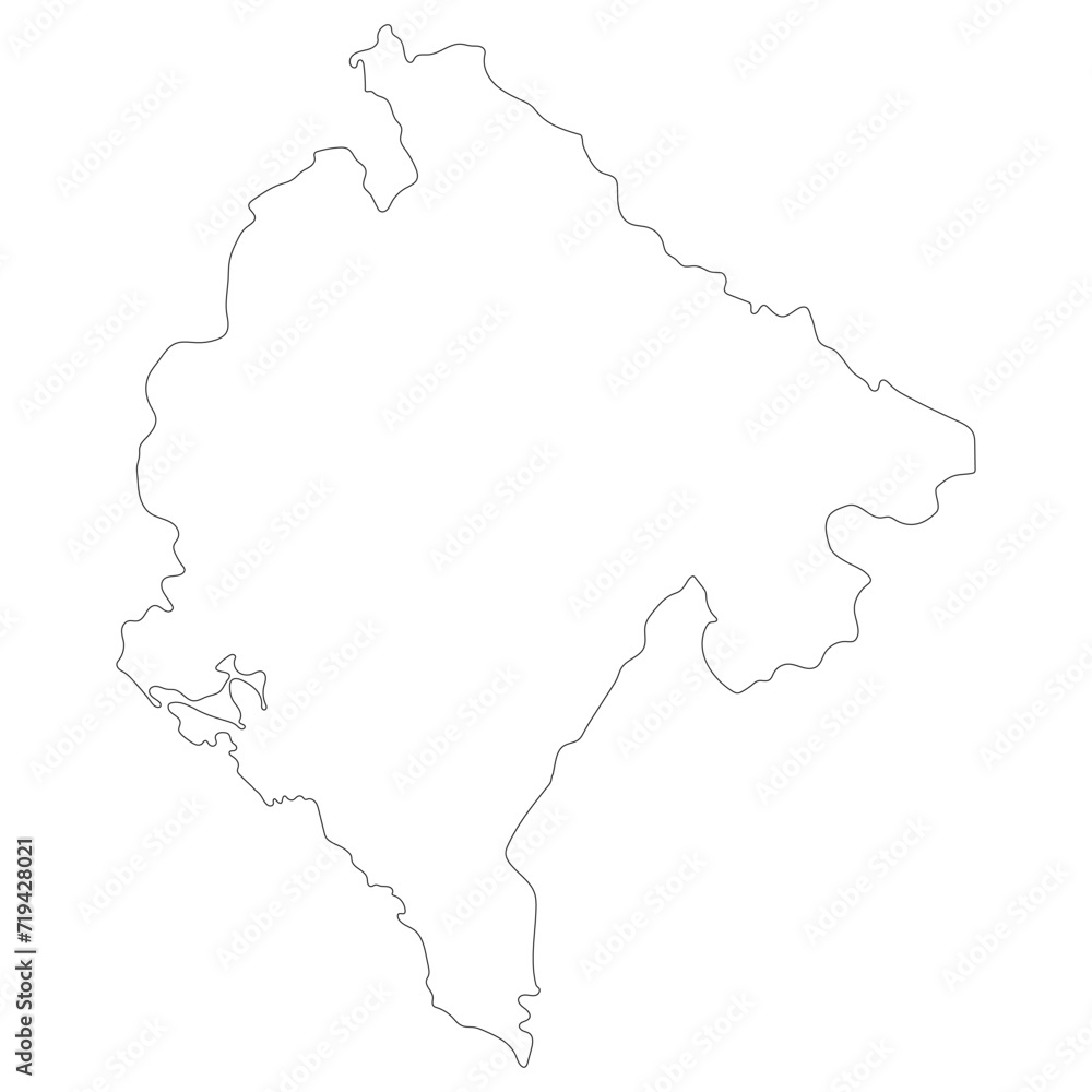Montenegro map. Map of Montenegro 
