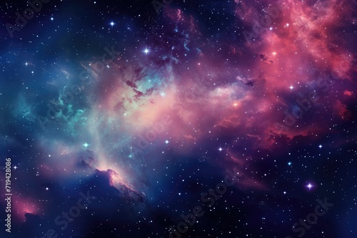 Universe galaxy wallpaper star particle motion on black background, starlight nebula in galaxy at universe Space background, Ai generated