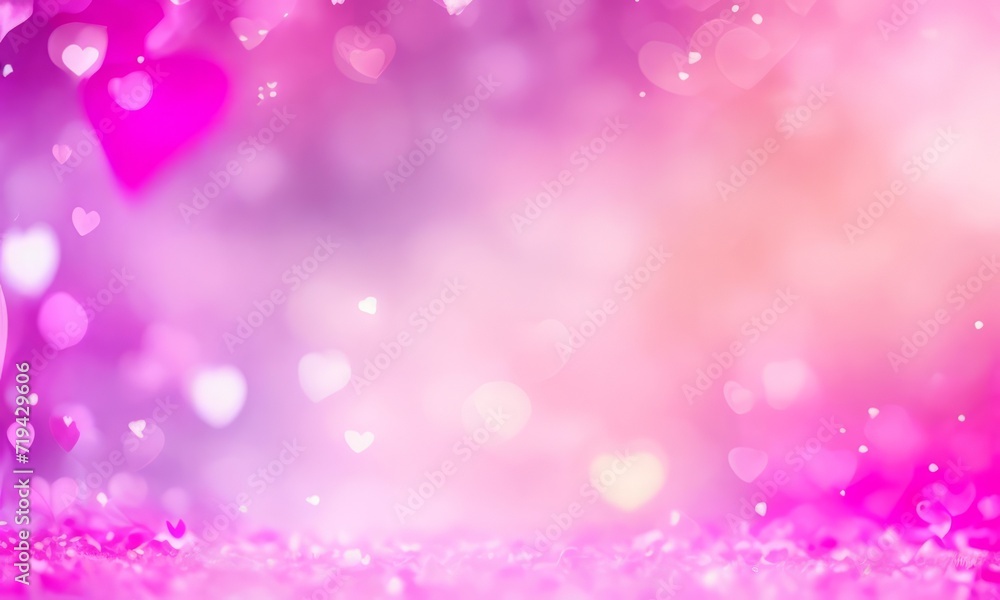 Valentine's Day background with hearts on bokeh background Valentine's Day background with hearts on bokeh background