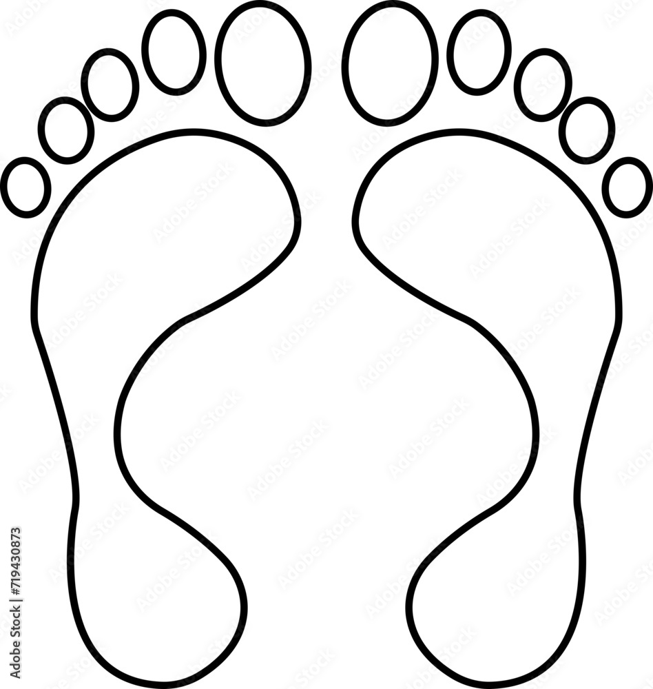 Human footprints icon. Foot imprint, footsteps line black vector collection isolated on transparent background. Human footprints silhouette. Barefoot, sneaker and footstep for web and app. Human footprints icon. Foot imprint, footsteps line black vector collection isolated on transparent background. Human footprints silhouette. Barefoot, sneaker and footstep for web and app.