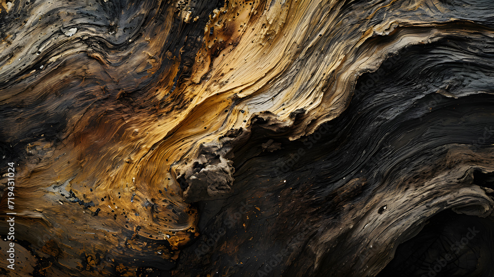 Obraz premium Close Up View of Bark Texture on an Oak Tree Trunk