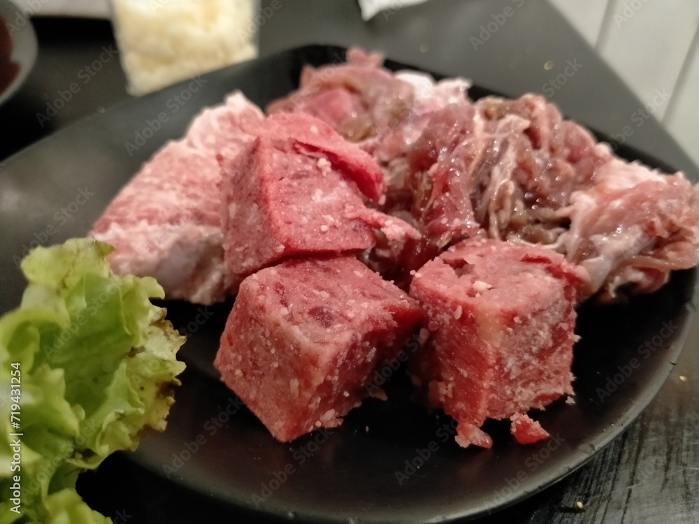 raw beef steak