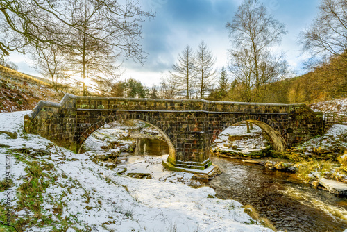 bridge over the river in winter, Slippery Stones