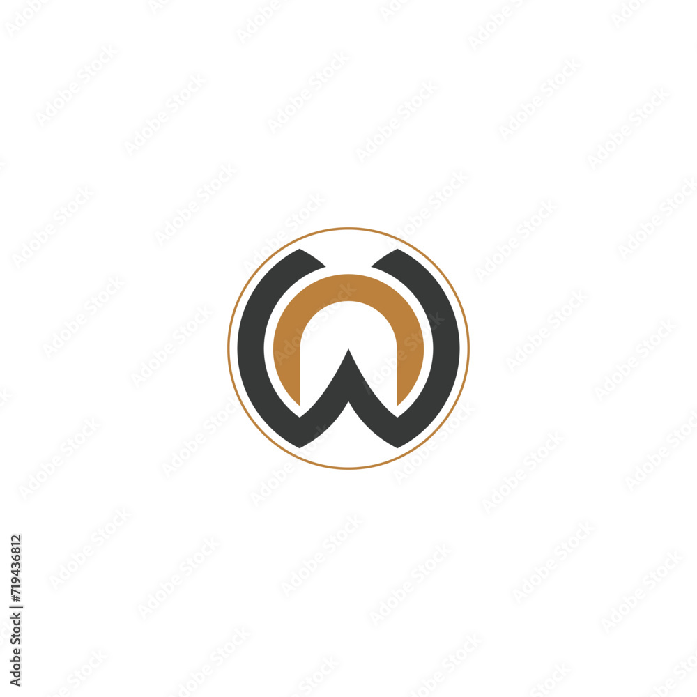 Alphabet letters Initials Monogram logo NW WN Alphabet letters Initials Monogram logo NW WN