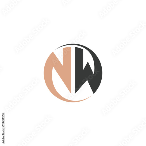 Free Download NW, WN, W AND N Abstract initial monogram letter alphabet logo design - GFXLoad