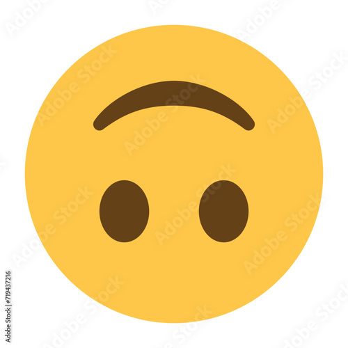 Upside down face emoji icon