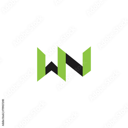 Free Download NW, WN, W AND N Abstract initial monogram letter alphabet logo design - GFXLoad