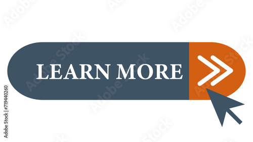 Learn More Web UI Button Label Vector Illustration