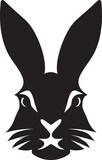 Dynamic Noir Black Rabbit Vector ArtEthereal Charm Rabbit Vector Design