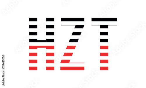 HZT three initial letter iconic line negative space minimal logo design vector template. monogram, abstract, wordmark, business, typography, minimalist, brand, company, flat, modern, unique, simple photo