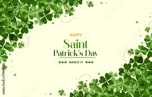 Elegant Saint Patrick's Day Background, for banner, flyer, poster, sales, etc. vector illustration
