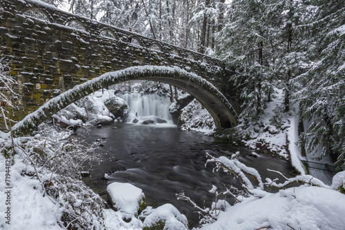 snow covered bridge