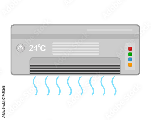vector illustration air conditioning with cooling waves photo