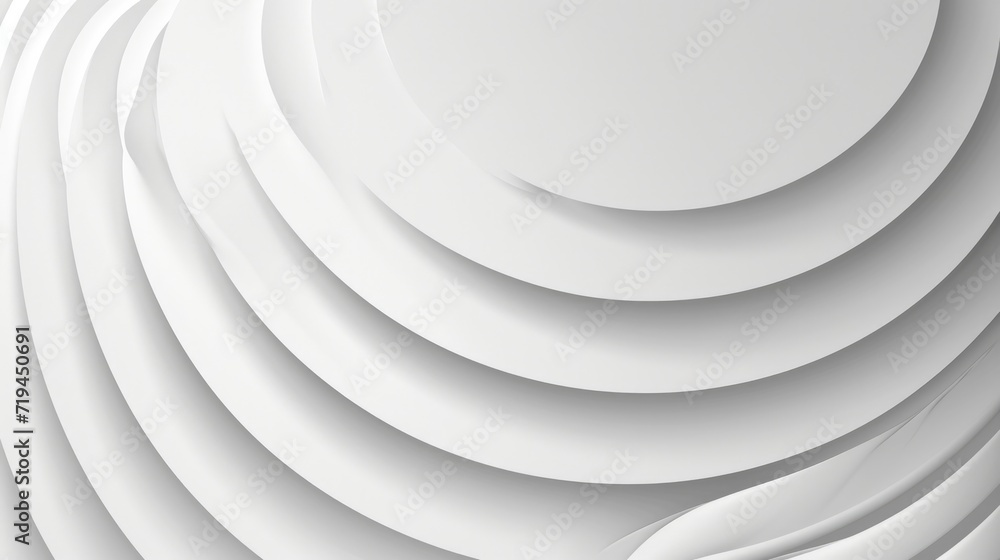 Abstract white and gray color, modern design stripes background with geometric round shape. Vector illustration.