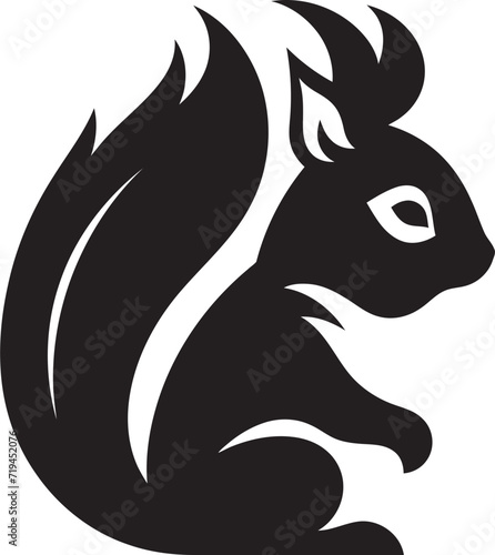 Vibrant Squirrel Expression Black Vector DesignMesmerizing Squirrel Design Black Vector Art © The biseeise