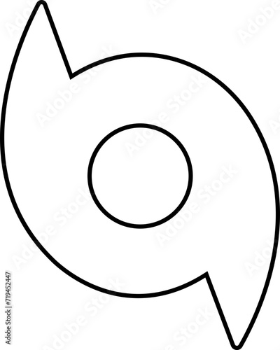 Creative vector of hurricane scale indication icon symbol isolated on transparent background. Art design vortex, typhoon, tornado funnel, wind storm. Abstract concept graphic element collections.