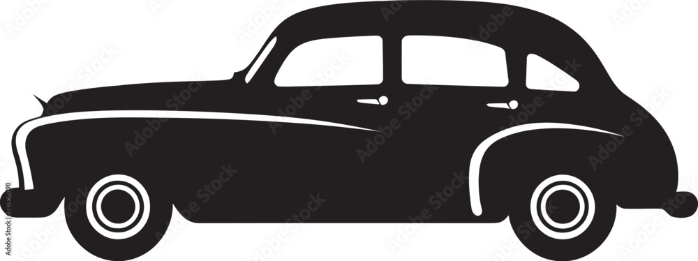 Detailed Vector Taxi IllustrationBlack Ink Taxi Vector Design