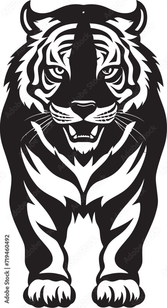 Expressive Tiger Sketch Vibrant Monochrome PortrayalEthereal Tiger Design Otherworldly Monochrome Essence