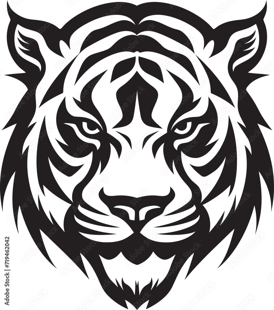 Mesmerizing Tiger DesignDark Abstract Tiger Silhouette