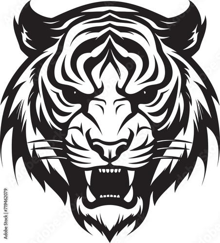 Stylized Tiger ProfileRugged Tiger Drawing