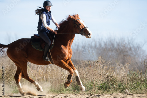  woman riding a horse © Dusan Kostic
