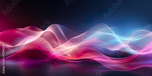beautiful abstract wave technology digital network background with blue light digital effect corporate concept  pink and blue 