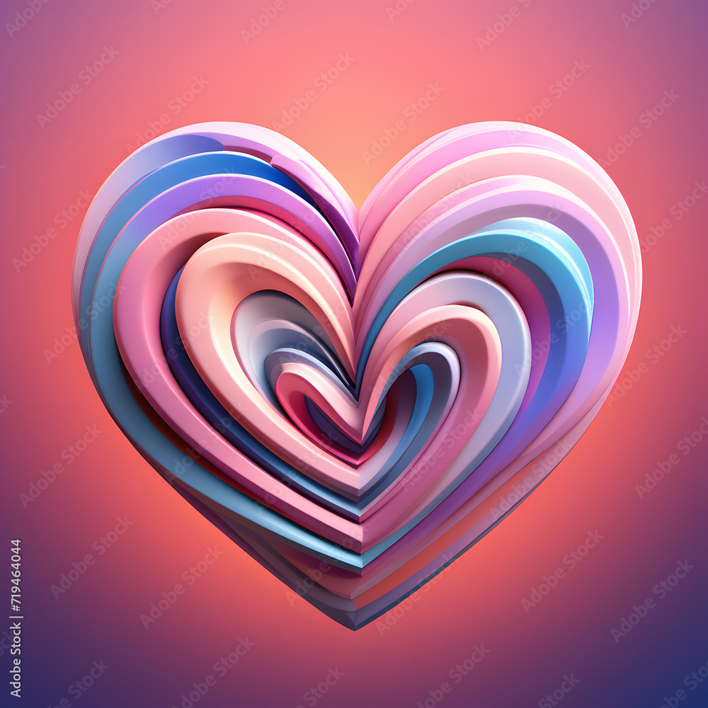 Abstract Illustration With Heart Abstract Illustration With Heart