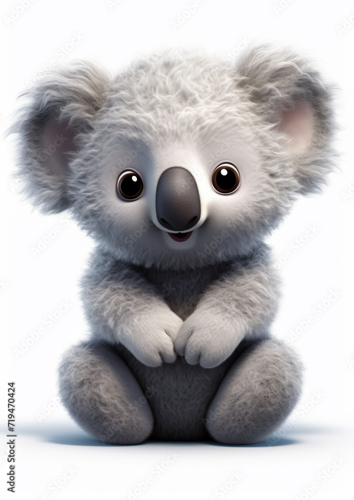 Lovely Koala Cartoon 3D Art Lovely Koala Cartoon 3D Art