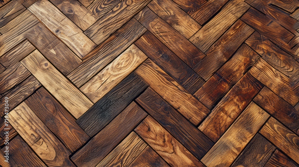 Seamless Wood Brown Parquet Background: Top View Wooden Floor Texture Seamless Wood Brown Parquet Background: Top View Wooden Floor Texture