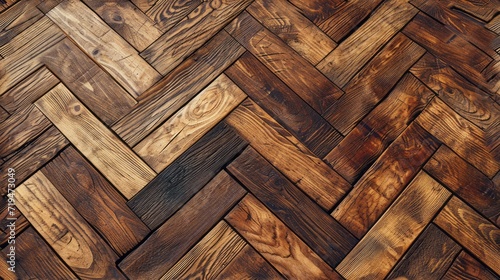 Seamless Wood Brown Parquet Background  Top View Wooden Floor Texture