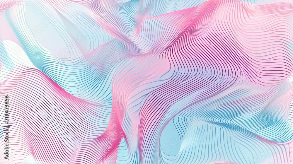 Abstract Geometric Background with Flowing Lines and Waves: Modern Pale Pink and Light Blue Wavy Lines Abstract Geometric Background with Flowing Lines and Waves: Modern Pale Pink and Light Blue Wavy Lines