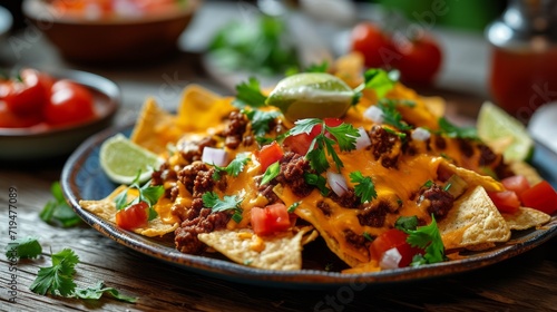 Mouthwatering Nachos with Delectable Accompaniments