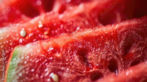 Sliced tomato with water droplets. Ideal for use in recipes, cooking blogs, or food-related designs © Fotograf