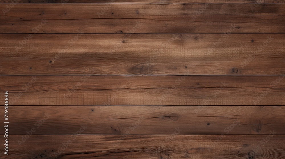 Fototapeta premium a large brown wooden plank wall, designed to serve as a seamless pattern background with an emphasis on the rich, natural tones. SEAMLESS PATTERN. SEAMLESS WALLPAPER.