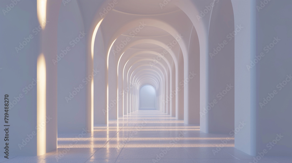 Obraz premium corridor with columns