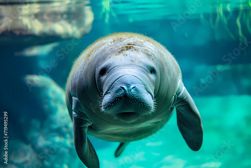 Manatee - North and South America, Africa - Large aquatic mammals known for their slow-moving behavior and herbivorous diet. They are threatened by habitat loss and boat collisions