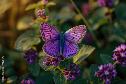 Vibrant Wild Butterfly: Cloaked In Purple