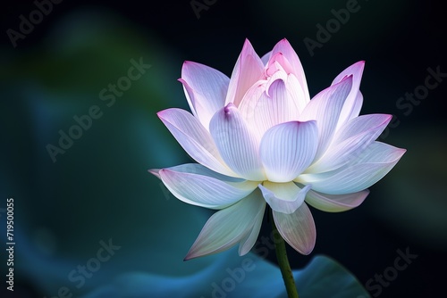 Stunning Lotus Flower Elegantly Displayed Against Contrasting Dark Background