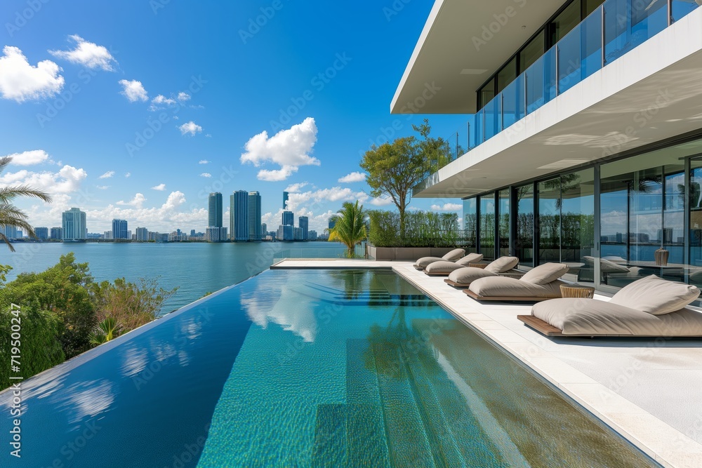 Stunning Miami Villa With Infinity Pool On Private Rooftop, Overlooking Cityscape