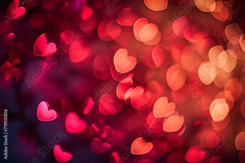 Capturing The Romantic Ambiance Of Valentines Day With Bokeh Lights: Stunning Graphic Resource With A Blurred Effect