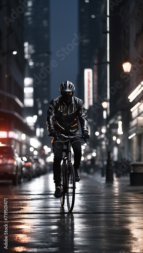 Ciclista noturno photo