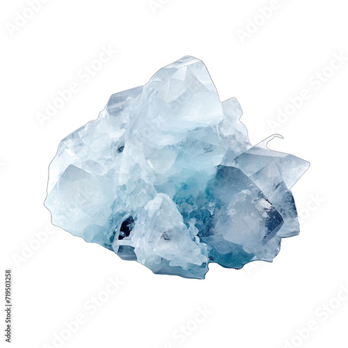 Large Crystals of Rock Salt.. Isolated on a Transparent Background. Cutout PNG.