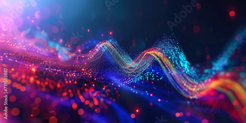 Vibrant color heart beat line concept